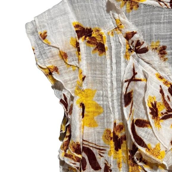 NWT Free People Naya Print Top in Ivory Combo - Picture 6 of 11